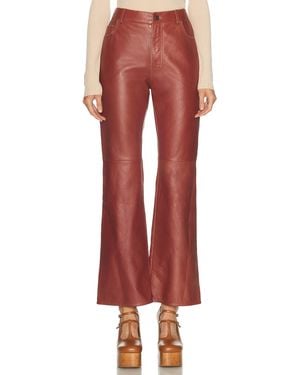 Chloé Slouch Lambskin Pant - Red