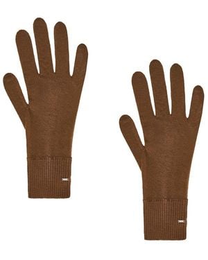Saint Laurent Knit Gloves - Brown