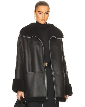 TOTEME Signature Shearling Jacket - Black