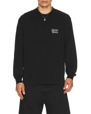 Wacko Maria Washed Heavy Weight Crew Neck Long Sleeve T-Shirt Type 4 - Black