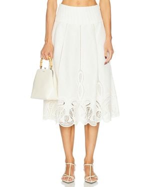 Jonathan Simkhai Kaius Midi Skirt - White
