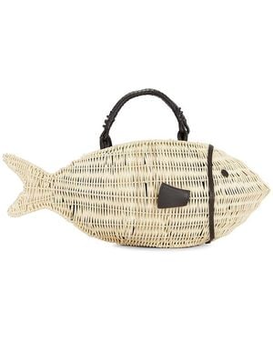 STAUD Cleo Fish Tote Bag - Metallic
