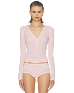 Negative Underwear Whipped Henley - Pink