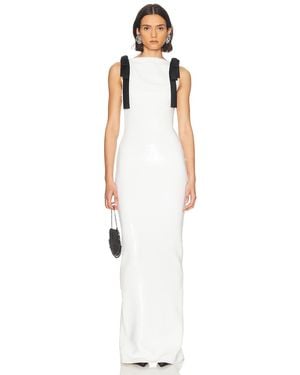 Monot Bows Sequin Dress - White