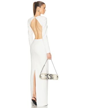 Monot Open Back Dress - White