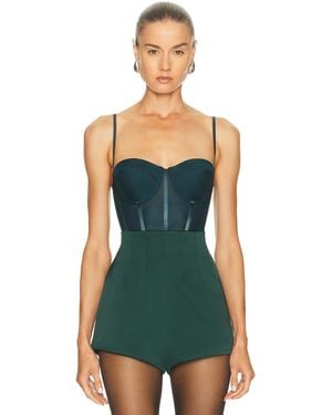 Zimmermann Rebellion Corset Bodysuit - Green