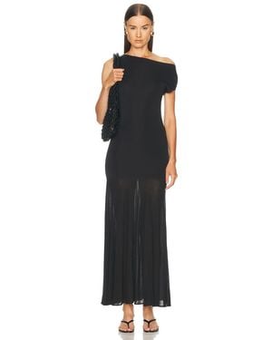 St. Agni Fine Jersey Circle Hem Dress - Black