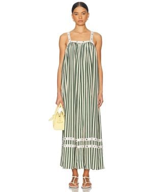 Bode Soda Stripe Dress - White