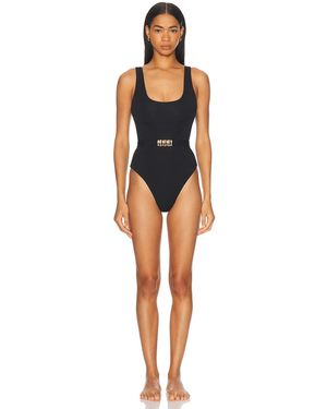 La Porte Mandy Hardware One Piece Swimsuit - Black