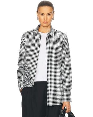 Marni Long Sleeve Button Up Top - Gray