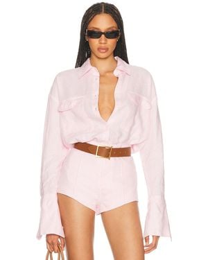 Helsa Washed Linen Shirt - White