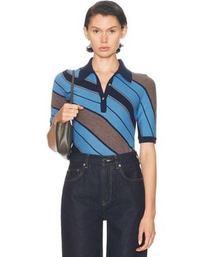 Acne Studios Kamandas Diagonal Stripe Top - Blue