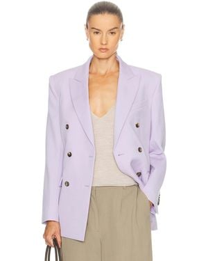 Wardrobe NYC Double Breasted Blazer - Purple