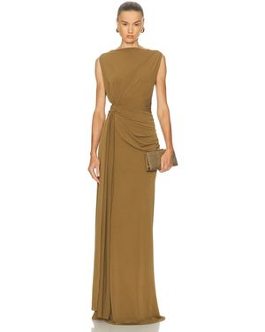 Alex Perry Sleeveless Twist Gown - Natural