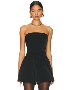 Helsa Tech Gabardine Bustier - Black