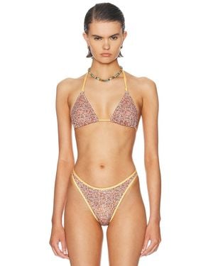 Heavy Manners Double String Bikini Top - Multicolor