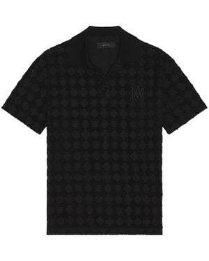 AMIRI バンダナ柄 ポロシャツ 黒
