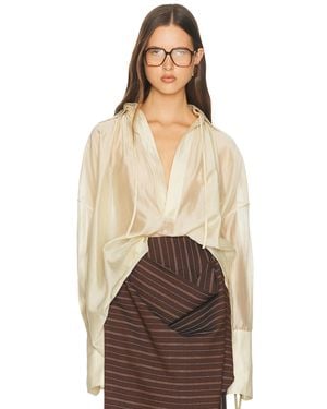 Helsa The Poet Blouse - Natural