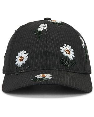 Honor The Gift Flowers Beaded 6 Panel Cap - Black