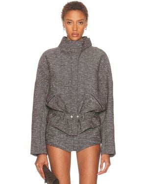 Entire studios Contrast Aviator Jacket - Gray