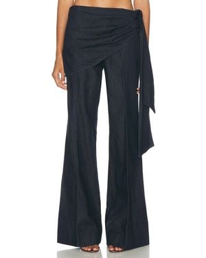 Zimmermann Valiant Draped Flare Leg - Blue