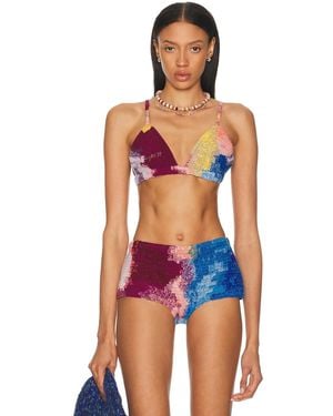 Gabriela Hearst Hina Bra Top - Blue