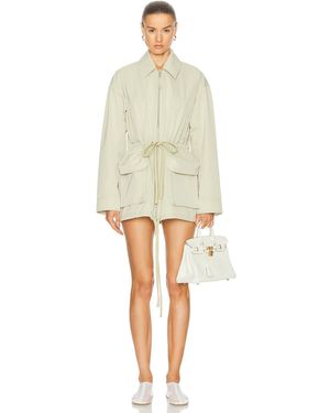 GRLFRND Tech Gabardine Parka Jacket - White