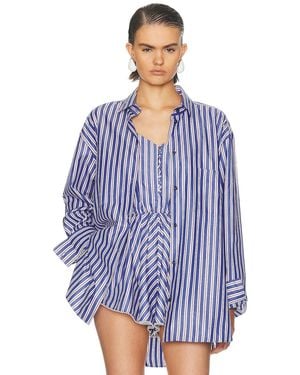 ANDAMANE New Georgiana Oversized Top - Blue