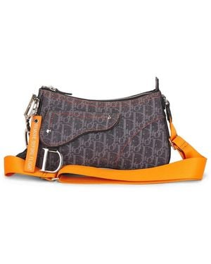 Dior Flight Line Double Saddle Bag - Blue