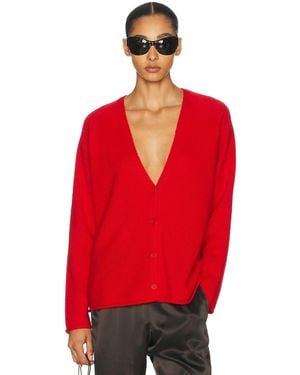 SABLYN Samson Relaxed Saddle Raglan Cardigan - Red