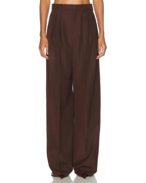Saint Laurent Straight Leg Pant - Brown