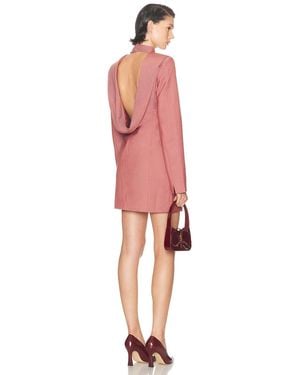 SEV Open Back Blazer Dress - Red