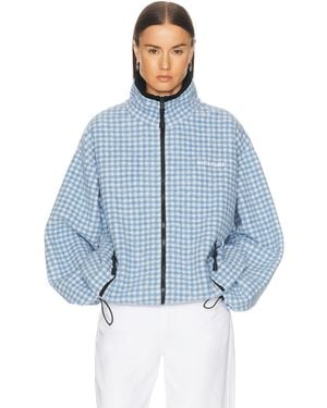Miu Miu Pile Vichy Jacket - Blue