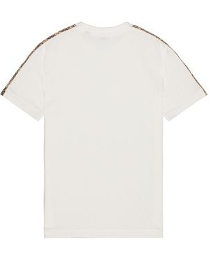 Burberry Check Tape T-Shirt in Black for Men | Lyst