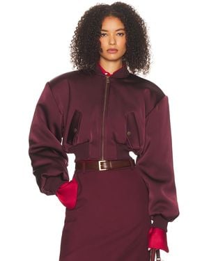 Helsa The Satin Puff Bomber - Red