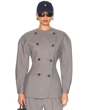 Helsa The Curvilinear Blazer - Gray