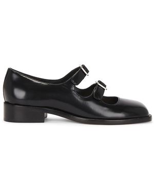 Sandy Liang Double Strap Mary Jane Flat - Black