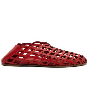 Gia Borghini X Helsa Peek-A-Boo Ballerina Flat - Red