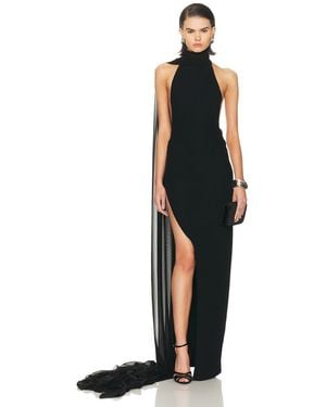Monot Neckpiece Long Dress - Black