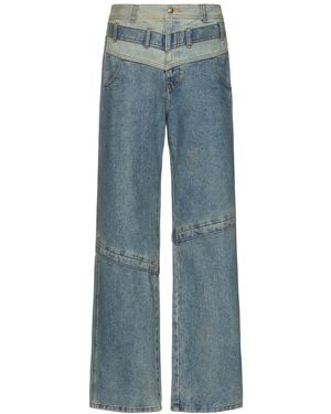 ANDERSSON BELL Layered Wide-Leg Jeans - Blue
