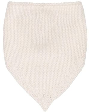 Helsa Kelcey Hand Knit Kerchief Scarf - White