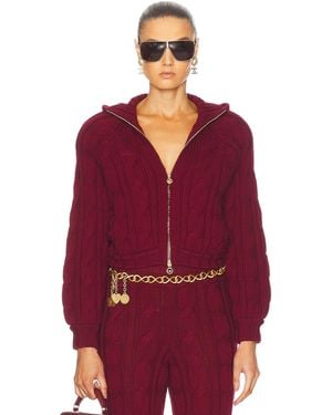 ROWEN ROSE Short Knit Cardigan - Red