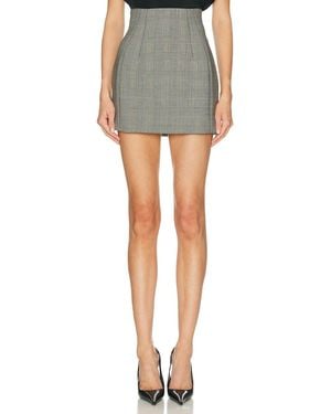 Mugler Mini Tailored Skirt - Gray