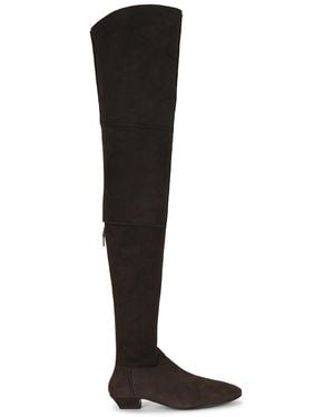 Magda Butrym Over Knee Shearling Boot - Black