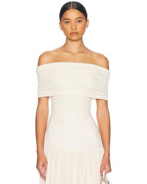 Helsa Makenzie Off Shoulder Sweater - White