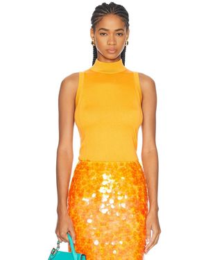 Carolina Herrera Mock Neck Top - Orange