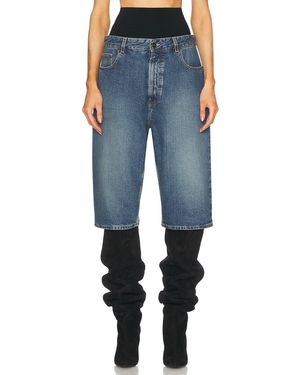 Alaïa High Waisted Bermuda Short - Blue