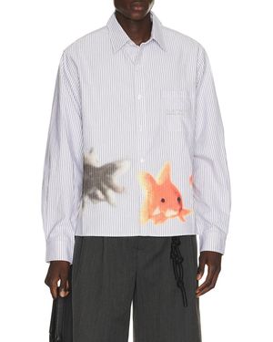 VANDY THE PINK Goldfish Button Down Shirt - White