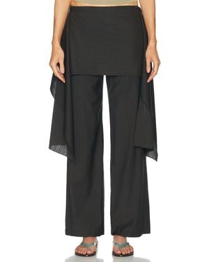 Deiji Studios Pure Wool Zip Pant & Skirt Set - Black