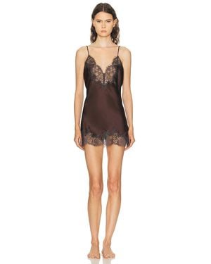 Skims Silk Lace Mini Slip Dress - Multicolor